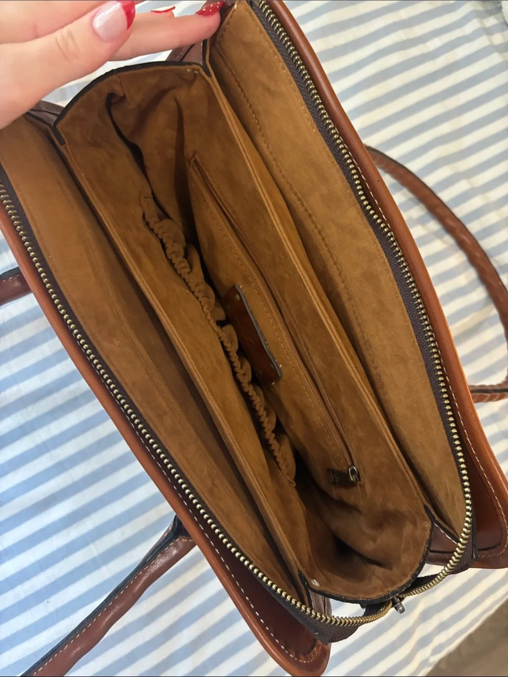 Patricia Nash Paris Embossed Floral Leather Satchel - Florence Brown